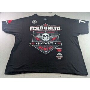 Echo Unltd MMA by Ecko Unlimited Short Sleeve Graphic Tee Black Mens XL (29x26)